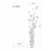 Globo Florielle lampada da terra decorativa moderna per soggiorno LED 4000 Kelvin 6 Watt