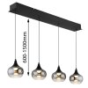 Globo Lui LED lampada a sospensione lineare 90 cm moderna per tavolo da pranzo