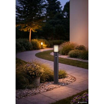 Globo Mervin lampada da esterno paletto luminoso da giardino con sensore di movimento E27