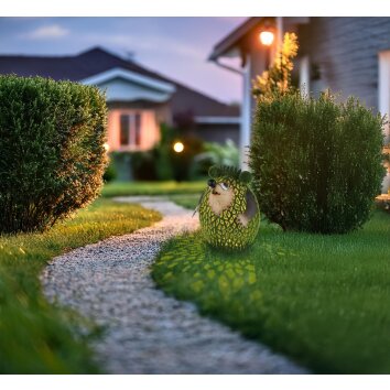 Globo LED lampada solare da giardino a riccio moderna per esterno 6 Watt 3000 Kelvin