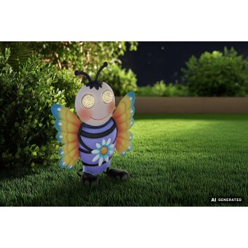 Globo FLAUGI LED lampada solare farfalla decorativa da giardino, 6 W, 3000 K