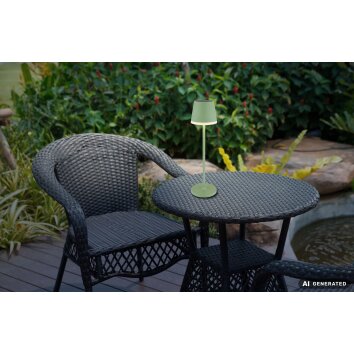 Globo VANNIESO lampada solare LED da esterno da tavolo conica con interruttore