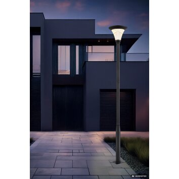 Globo LATERNA lampione solare da esterno per vialetto LED 8 Watt 1770 Lumen 3000/6500 Kelvin