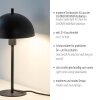 Schöner Wohnen-Kollektion ALI lampada da tavolo a fungo semicircolare E14 con cavo