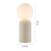 SCHÖNER WOHNEN-Kollektion TRAVENTA lampada da tavolo sferica moderna G9 10 Watt