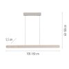 SCHÖNER WOHNEN-Kollektion ADRIANA ROUND LED lampada a sospensione lineare