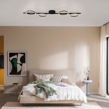 SCHÖNER WOHNEN-Kollektion MINI RITUS plafoniera LED a 4 anelli, lampada da soffitto moderna