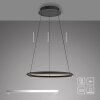 SCHÖNER WOHNEN-Kollektion QUILLO lampada a sospensione LED ad anello regolabile in altezza L 60 cm
