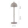 SCHÖNER WOHNEN-Kollektion BELLIS LED lampada da tavolo semicircolare interruttore touch regolabile