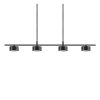 Nordlux CLYDE Lampada a Sospensione LED Nero, 4-Luci