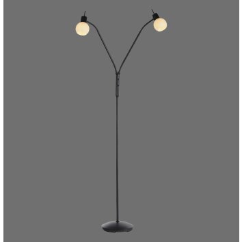 Leuchten Direkt lampada da terra LOKI, bracci a Y, regolabile, bianco opale, 3000 Kelvin