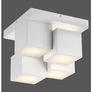 Leuchten Direkt Plafoniera LED TETRIS, con volumi cubici, luce calda da 3000 Kelvin