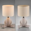 Leuchten Direkt Lampada da tavolo TED con base a rana beige, 3000 Kelvin bianco caldo