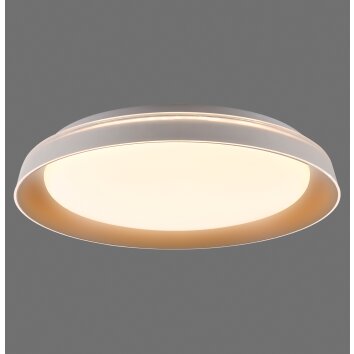 Leuchten Direkt Plafoniera LED SATI piatta e rotonda, 3000 Kelvin, luce calda