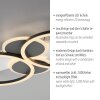 Leuchten Direkt Plafoniera LED TROOPER, anelli intrecciati bianchi, luce calda 3000 Kelvin