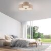 Leuchten Direkt Plafoniera DURO con 3 paralumi beige a coste, luce calda 3000 Kelvin