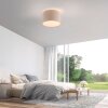 Leuchten Direkt Plafoniera moderna DURO con paralume cilindrico plissettato beige