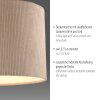 Leuchten Direkt Plafoniera moderna DURO con paralume cilindrico plissettato beige