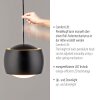 Leuchten Direkt lampada a sospensione BALLINI sferica nera, LED 3000 Kelvin, regolabile