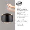 Leuchten Direkt lampada a sospensione BALLINI sferica nera, LED 3000 Kelvin, regolabile