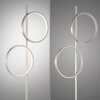 Leuchten Direkt lampada da terra LED RITUS, anelli sfalsati argento, 3000 Kelvin caldo