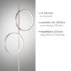 Leuchten Direkt lampada da terra LED RITUS, anelli sfalsati argento, 3000 Kelvin caldo