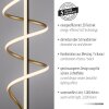 Leuchten Direkt lampada da terra Emanda, LED con spirale ottone, 3000 Kelvin bianco caldo