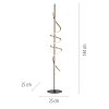 Leuchten Direkt lampada da terra Emanda, LED con spirale ottone, 3000 Kelvin bianco caldo