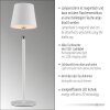 Leuchten Direkt Lampada da tavolo LED BOTERIA con memoria, 3000 Kelvin bianco caldo