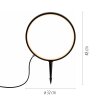 Leuchten Direkt Lampada esterna con picchetto ZIRKULU, anello LED, per terrazza e balcone