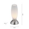 Paul Neuhaus lampada da tavolo JOY, forma slanciata, dimmer tattile, 3000 Kelvin bianco caldo