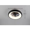 Reality Plafoniera con ventilatore Muonio, LED, luce regolabile 2700-6500 Kelvin