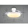 Reality plafoniera bianca con ventilatore Kiruna, LED, luce regolabile 2700-6500 Kelvin