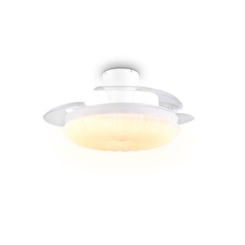 Reality plafoniera bianca con ventilatore Kiruna, LED, luce regolabile 2700-6500 Kelvin