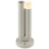Brilliant Leuchten Lampada da tavolo Sayu LED beige a doppio cilindro, dimmerabile
