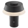 Brilliant Lampada da tavolo LED Kinich con paralume conico bianco, luce calda 2700 Kelvin