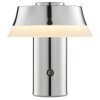 Brilliant Lampada da tavolo LED Kinich, paralume conico bianco, luce calda 2700 Kelvin