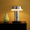 Brilliant Lampada da tavolo LED Kinich, paralume conico bianco, luce calda 2700 Kelvin