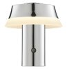 Brilliant Lampada da tavolo LED Kinich, paralume conico bianco, luce calda 2700 Kelvin