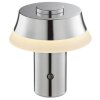 Brilliant Lampada da tavolo LED Kinich, paralume conico bianco, luce calda 2700 Kelvin