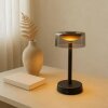 Brilliant lampada da tavolo LED Razor con paralume cilindrico nero, 2700 Kelvin, luce calda