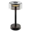 Brilliant lampada da tavolo LED Razor con paralume cilindrico nero, 2700 Kelvin, luce calda