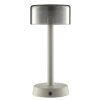 Brilliant Lampada da tavolo LED Razor, paralume cilindrico beige, luce calda 2700 Kelvin