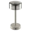 Brilliant Lampada da tavolo LED Razor, paralume cilindrico beige, luce calda 2700 Kelvin