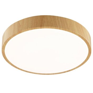Brilliant LED Plafoniera Teranon rotonda color legno chiaro, 3000 Kelvin bianco caldo