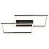 Brilliant plafoniera LED Jorvic con cornici e schermo nero, 3000 Kelvin luce calda