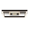 Brilliant Plafoniera LED Baldo, design a riquadri, schermo nero, luce calda 3000 Kelvin