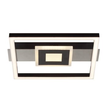 Brilliant Plafoniera LED Baldo, design a riquadri, schermo nero, luce calda 3000 Kelvin