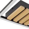 Brilliant plafoniera Calma LED, listelli in legno scuro, 3000 Kelvin bianco caldo