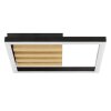 Brilliant plafoniera Calma LED, listelli in legno scuro, 3000 Kelvin bianco caldo